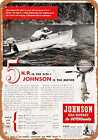 Metal Sign - 1950 Johnson Outboard Boat Motors - Vintage Look Reproduction