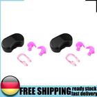 Unisex Soft Swimming Nose Clip Nose Plug Noise Reduction with Ear Plug (Pink) DE