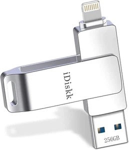Idiskk Photo stick 256G chiavetta USB Lightning per iPhone Iphone - Foto 1 di 6