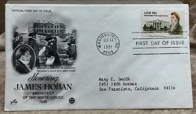 US First Day Cover 1981 Honoring James Hoban Architect Of The White House - Image 1 of 3