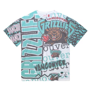 Mitchell & Ness Vancouver Grizzlies Jumbotron 2.0 Sublimated S/S White Tee Shirt - Picture 1 of 7