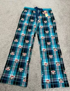 NWT Vintage Paul Frank Pajama Pants Women's Sz S Blue Plaid With Julius Print - Picture 1 of 5