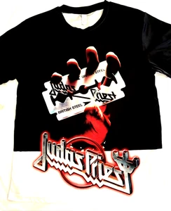 Camicia Uomo Judas Priest - Copertina Album Acciaio Britannico Grande - Foto 1 di 3