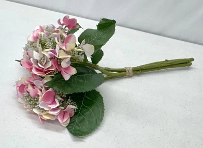 NEW Pottery Barn Faux Hydrangea Flower Bundle Bunch~Pink - Image 1 of 2