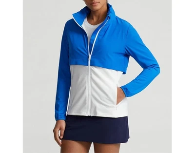 Chaqueta de golf Ralph Lauren RLX para mujer S elástica eléctrica híbrida cremallera completa con capucha azul Foto 1 de 4