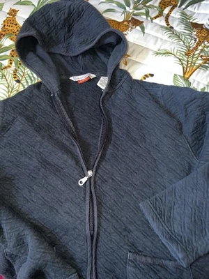 Sudadera con capucha y cremallera francesa Y2K lavandería en negro y #y2kfashion Foto 1 de 2