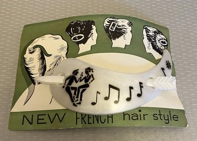 Soporte de palo de moño de plástico nacarado vintage 2 piezas bailarines de jazz nuevo/antiguo Foto 1 de 4