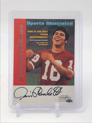 Jim Plunkett 1999 Fleer Sports autógrafo ilustrado patriotas automático Foto 1 de 2