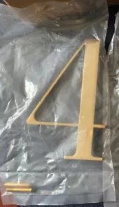 Rejuvenation 6" Brass Traditional House Number 4 - Picture 1 of 3