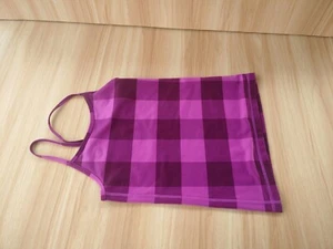Ivivva by lululemon Tank plaid purple athletic top Girls 8 - Picture 1 of 4