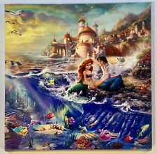 Thomas Kinkade Studios Disney Little Mermaid 14"  Gallery Wrapped Canvas w/ COA