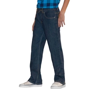 Faded Glory Boys Relaxed Jeans Dark Stone Size 12 Adjustable Waist NEW - Picture 1 of 2
