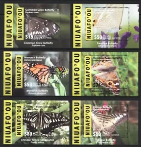 Niuafo,ou 2015 & 16 MNH 6 MS Set, Mariposas Insectos, Michel Cat Valor 390 Euro - Imagen 1 de 1