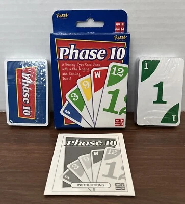 Phase 10 Card Game 2004 USA Fundex Family Fun Game Rummy Type SEALED Cards - Image 1 of 4