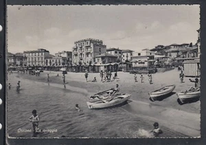 Cartolina Crotone La Spiaggia ANIMATA TC34 - Foto 1 di 1