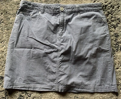 Falda corta Croft & Barrow para mujer talla 16 azul blanco a rayas Foto 1 de 4