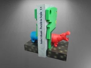 Frank Slabbinck Inner Power Skulptur Künstler Objekt Colors of Life Buchstütze - Bild 1 von 1