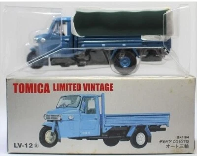 1/64 TOMICA LIMITED LV-12a Daihatsu co10T Tipo Auto Triciclo Azul Foto 1 de 4