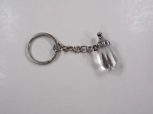 Baby Bottle Mini 3 in. Keychain Metal & Glass Jewelry Accessory Baby Shower Gift - Picture 1 of 6