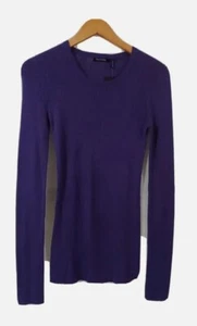 Daisy Fuentes Sweater Womens Juniors S Pullover Lightweight Purple Round Neck - Picture 1 of 5