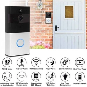 2 vías Altavoz Puerta Campana Cámara Teléfono Móvil Sistema de Seguridad Hogar WIFI Inalámbrico - Imagen 1 de 12