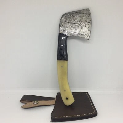Hacha picadora inteligente forjada personalizada cuchillo escalera hueso damasco madera ¡Regalo! Foto 1 de 4