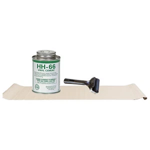 Kit riparazione tenda bianca deluxe con toppa vinile 1x6 piedi 4 oz HH66 cemento e rullo - Foto 1 di 1