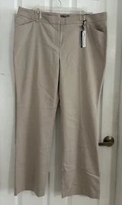 Express Women's Editor Barely Boot Dress Beige Pants Size 18 R NWT - Picture 1 of 5