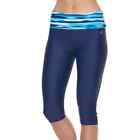NWT Womens Adidas Solid Roll Waist Cover-Up Capri Pants Size XL Blue