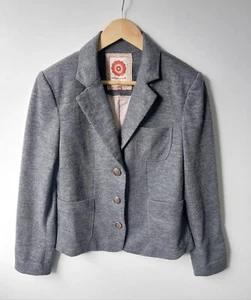WHITE STUFF Womens Grey Wool Blend Jacket Blazer Long Sleeve Lined Size 10 UK - Picture 1 of 24