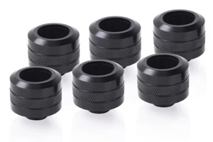 Alphacool Eiszapfen PRO 16mm HardTube Fitting G1/4 - Deep Black Sixpack - Bild 1 von 5