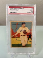 1935 Diamond Stars baseball card #29 Robert Red Rolfe New York Yankees PSA 5.5