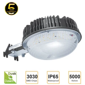 80W 100W 120 Watt LED Barn Light Dusk to Dawn Yard Garden Outdoor Security Lamp - Picture 1 of 11