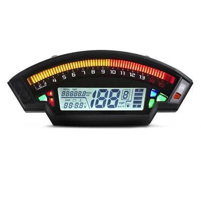 Universal Motorcycle Black Tft Digital Speedometer 14000Rpm Backlight Odometer - Image 1 of 4