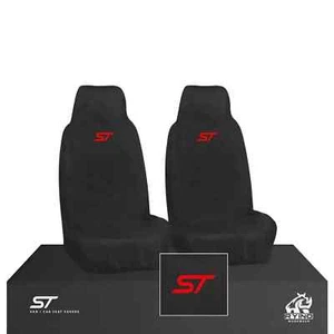 FIT FORD KUGA ST RED CAR SEAT COVER ALL YEARS PAIR FRONT PROTECTORS WATERPROOF - Picture 1 of 2