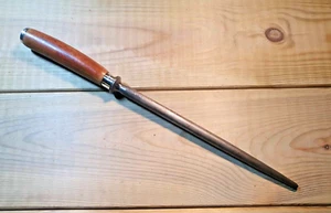 Antique Thomas Turner Butchers Steel Silver Sharpening Rod Kitchenalia Vintage - Foto 1 di 8