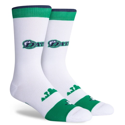 Men's White Dallas Mavericks 2021/22 City Edition Crew Socks Cover