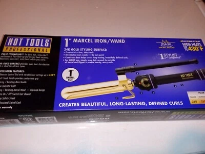 1" Hot Tools Professional 24K Curling hair Iron - Gold 1" Marcel wand - Image 1 of 3