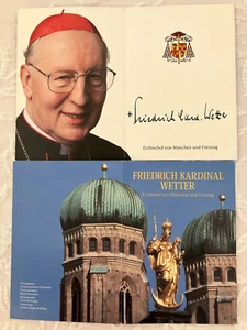Autograph Friedrich Cardinal Wetter em. Archbishop of Munich Freising Blue K xyz - Picture 1 of 2