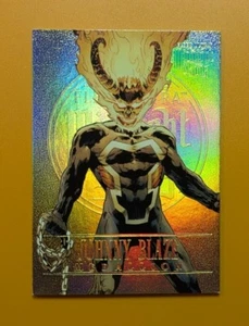 2023 Fleer Ultra Midnight Sons #M-23 Johnny Blaze Medallion Gold /200 - Bild 1 von 2