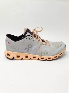 On Cloud X Helion Shoes Sneakers Womens 11 Silver/Almond/Peach - Picture 1 of 11