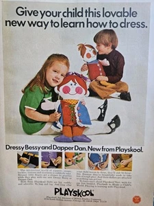 1970 Playskool Dressy Bessy and Dapper Dan dolls toys vintage ad - Picture 1 of 1