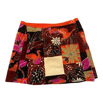 Vintage Lilly Pulitzer Reversible Wrap Skirt Corduroy Pink Patchworks Girls Sz 4 - Image 1 of 4