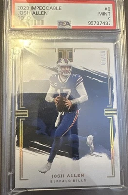 2023 Panini Impeccable | JOSH ALLEN | Base Gold 9/10 - Image 1 of 4