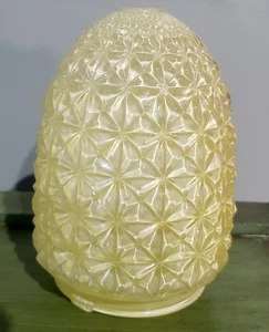 Antique Diamond Pattern Glass Lamp Base 5 1/2" Tall BASE ONLY NO LAMP - Picture 1 of 9