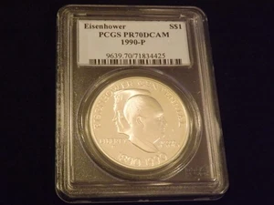 1990-P    $1        Eisenhower          PCGS   PR 70 - Picture 1 of 2