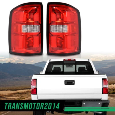 Par de luces traseras rojas aptas para GMC Sierra 1500 2500 3500 2014-2018 nuevas Foto 1 de 4