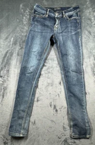 Silver Sasha1118 Jeans Girls 12 Skinny Ajustable Waist Band Med Wash - Picture 1 of 11