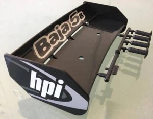 New R/C Model HPI Racing Plastic Wing Set Balck 1/5 BAJA 5B HPI 85450 w/sticker - Picture 1 of 1