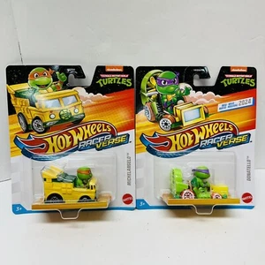 2024 HOT WHEELS RACER VERSE TURTLES 2er Set Donatello Michelangelo - Bild 1 von 2